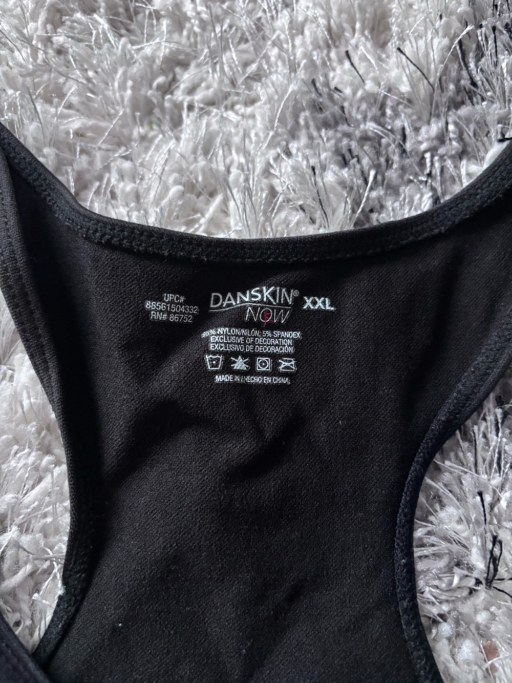 🔥Danskin Black Seam-Detail Racerback Sports Bra - Picture 2 of 4